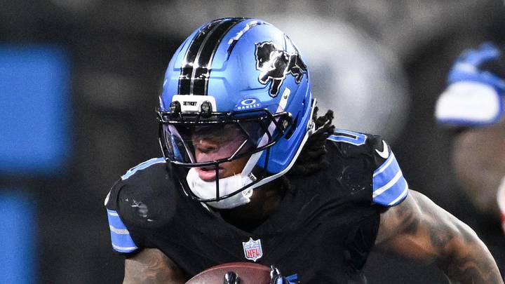 Detroit Lions running back Jahmyr Gibbs (0). Detroit Lions running back Jahmyr Gibbs (0).