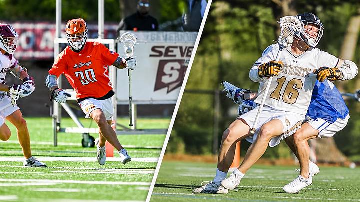McDonogh's Ben Mather (left) and John Carroll's Matthew Westervelt will be future teams as each has committed to play their college lacrosse at St. Joseph's