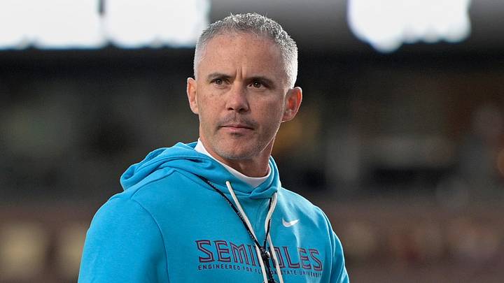 Nov 1, 2025; Tallahassee, Florida, USA; Florida State Seminoles head coach Mike Norvell looks on before the game against the Wake Forest Demon Deacons at Doak S. Campbell Stadium. Mandatory Credit: Melina Myers-Imagn Images Nov 1, 2025; Tallahassee, Florida, USA; Florida State Seminoles head coach Mike Norvell looks on before the game against the Wake Forest Demon Deacons at Doak S. Campbell Stadium. Mandatory Credit: Melina Myers-Imagn Images