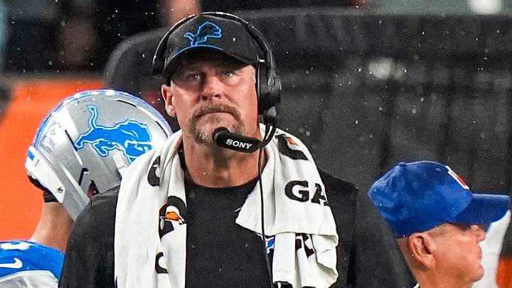 Detroit Lions head coach Dan Campbell walks the sideline in the first quarter of the NFL Preseason game against Bengals Detroit Lions head coach Dan Campbell walks the sideline in the first quarter of the NFL Preseason game against Bengals