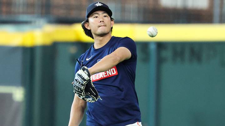 Sep 4, 2026; Houston, Texas, USA; Houston Astros pitcher Tatsuya Imai throws on the field before the game against the Arizona Diamondbacks at Daikin Park. Mandatory Credit: Troy Taormina-Imagn Images Sep 4, 2026; Houston, Texas, USA; Houston Astros pitcher Tatsuya Imai throws on the field before the game against the Arizona Diamondbacks at Daikin Park. Mandatory Credit: Troy Taormina-Imagn Images