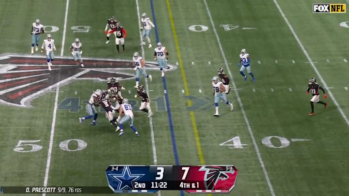 This did not go well for the Cowboys./ 