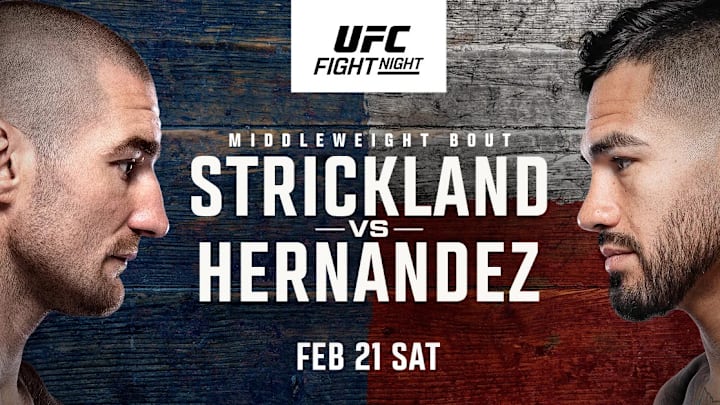 Promotional material for UFC Houston: Strickland vs. Hernandez Promotional material for UFC Houston: Strickland vs. Hernandez