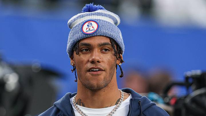 New England Patriots cornerback Christian Gonzalez (0). New England Patriots cornerback Christian Gonzalez (0).
