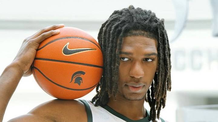 Center Ethan Taylor on an official visit to Michigan State.