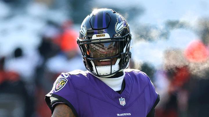 Dec 14, 2025; Cincinnati, Ohio, USA;  Baltimore Ravens quarterback Lamar Jackson (8) warms up before the game against the Cincinnati Bengals at Paycor Stadium. Mandatory Credit: Joseph Maiorana-Imagn Images