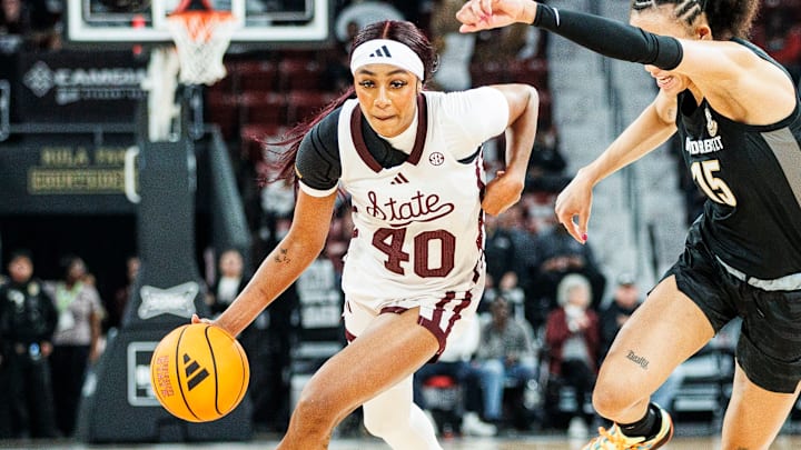 Mississippi State freshman Madison Francis against No. 5 Vanderbilt in Starkville.