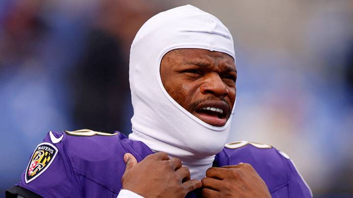 Baltimore Ravens quarterback Lamar Jackson. Mandatory Credit: Peter Casey-Imagn Images