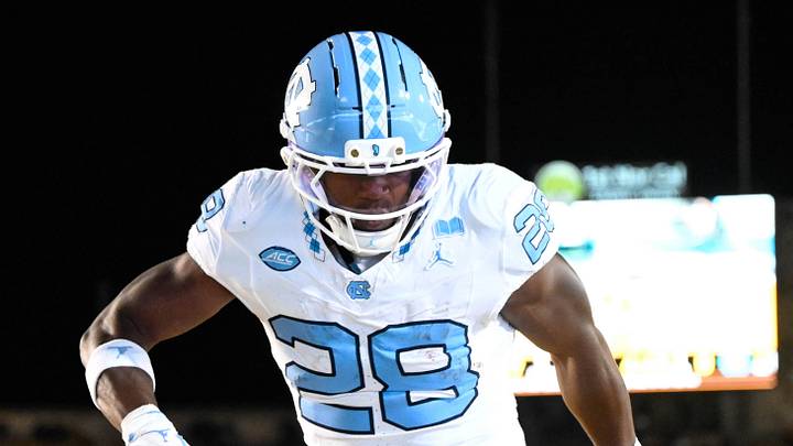Oct 17, 2025; Berkeley, California, USA; North Carolina Tar Heels running back Benjamin Hall (28) celebrates his touchdown against the California Golden Bears in the first quarter at California Memorial Stadium. Mandatory Credit: Eakin Howard-Imagn Images Oct 17, 2025; Berkeley, California, USA; North Carolina Tar Heels running back Benjamin Hall (28) celebrates his touchdown against the California Golden Bears in the first quarter at California Memorial Stadium. Mandatory Credit: Eakin Howard-Imagn Images