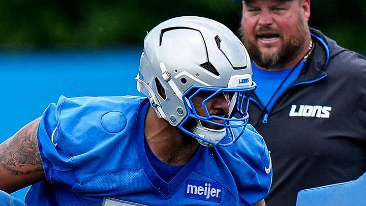 Detroit Lions offensive lineman Juice Scruggs (70). Detroit Lions offensive lineman Juice Scruggs (70).