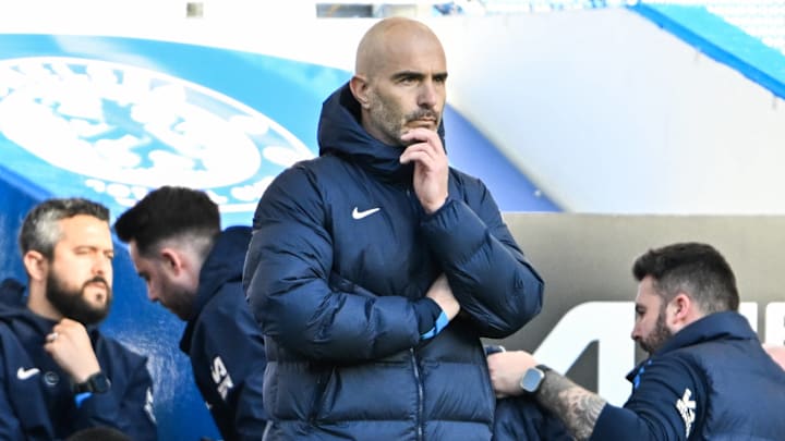 Enzo Maresca looks on during Chelsea's 2-1 win over Newcastle United in the Premier League Enzo Maresca looks on during Chelsea's 2-1 win over Newcastle United in the Premier League