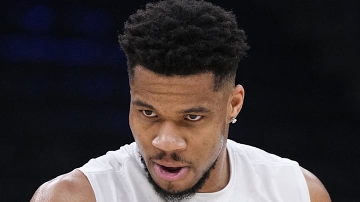 Feb 3, 2026; Milwaukee, Wisconsin, USA; Milwaukee Bucks forward Giannis Antetokounmpo (34): Michael McLoone-Imagn Images