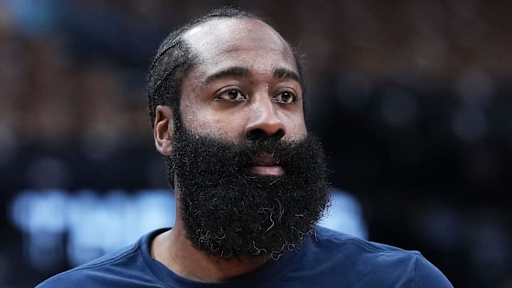 LA Clippers guard James Harden (1) handles the ball on January 16, 2026.
