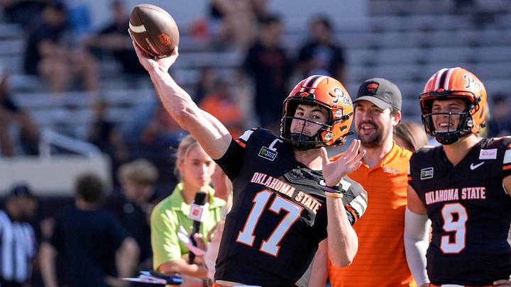 OSU quarterback Drew Mestemaker. OSU quarterback Drew Mestemaker.