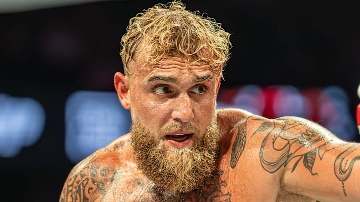 Jake Paul is closing in to strike Julio Chavez Jr.'s face at the Honda Center in Anaheim California on June 29th, 2025. Jake Paul is closing in to strike Julio Chavez Jr.'s face at the Honda Center in Anaheim California on June 29th, 2025.