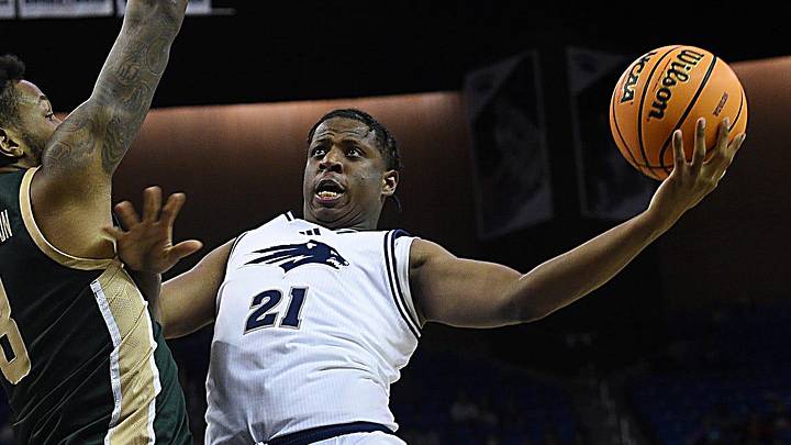 Nevada’s Justin McBride shoots while taking on Colorado State at Lawlor Events Center in Reno on Dec. 21, 2024. Nevada’s Justin McBride shoots while taking on Colorado State at Lawlor Events Center in Reno on Dec. 21, 2024.