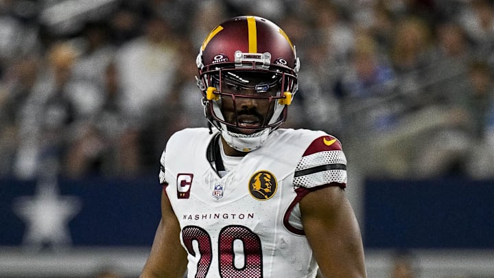 Washington Commanders cornerback Kendall Fuller in action during a game against the Dallas Cowboys. Washington Commanders cornerback Kendall Fuller in action during a game against the Dallas Cowboys.