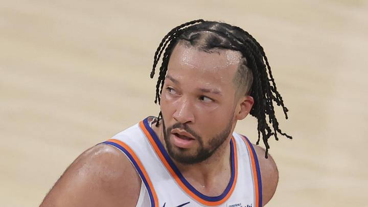 New York Knicks guard Jalen Brunson (11) reacts during the fourth quarter of game one of the eastern conference finals during the 2026 NBA playoffs against the Cleveland Cavaliers at Madison Square Garden. New York Knicks guard Jalen Brunson (11) reacts during the fourth quarter of game one of the eastern conference finals during the 2026 NBA playoffs against the Cleveland Cavaliers at Madison Square Garden.
