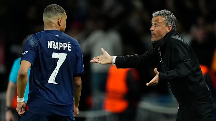 Kylian Mbappé (left) spent one prolific season with Luis Enrique at Paris Saint-Germain.