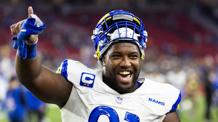Los Angeles Rams  defensive end Kobie Turner (91) against the Arizona Cardinals at State Farm Stadium