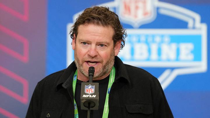 Feb 24, 2026; Indianapolis, IN, USA; Seattle Seahawks general manager John Schneider speaks at the NFL Scouting Combine at the Indiana Convention Center. Mandatory Credit: Kirby Lee-Imagn Images Feb 24, 2026; Indianapolis, IN, USA; Seattle Seahawks general manager John Schneider speaks at the NFL Scouting Combine at the Indiana Convention Center. Mandatory Credit: Kirby Lee-Imagn Images