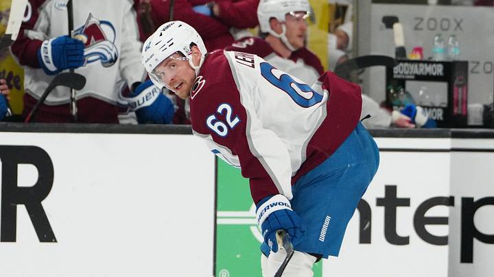 May 26, 2026; Las Vegas, Nevada, USA; Colorado Avalanche left wing Artturi Lehkonen (62) skates between play during the second period against the Vegas Golden Knights in game four of the Western Conference Final of the 2026 Stanley Cup Playoffs at T-Mobile Arena. Mandatory Credit: Stephen R. Sylvanie-Imagn Images May 26, 2026; Las Vegas, Nevada, USA; Colorado Avalanche left wing Artturi Lehkonen (62) skates between play during the second period against the Vegas Golden Knights in game four of the Western Conference Final of the 2026 Stanley Cup Playoffs at T-Mobile Arena. Mandatory Credit: Stephen R. Sylvanie-Imagn Images