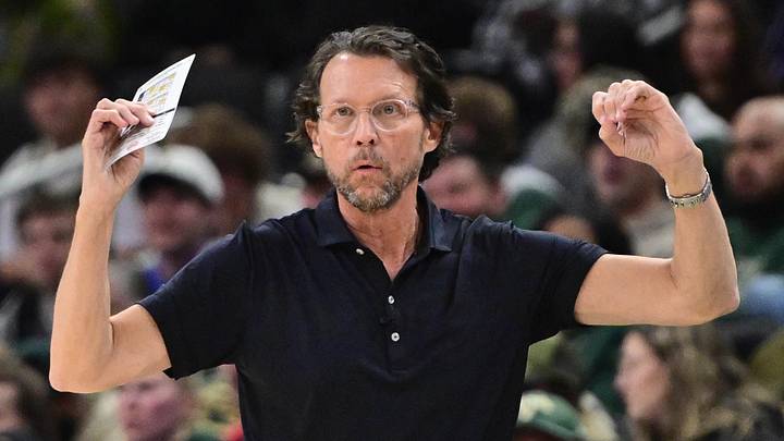 Atlanta Hawks head coach Quin Snyder reacts in the second quarter against the Milwaukee Bucks at Fiserv Forum on March 4, 2026.