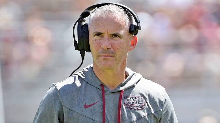 Sep 14, 2024; Tallahassee, Florida, USA; Florida State Seminoles head coach Mike Norvell looks on during the first half against the Memphis Tigers at Doak S. Campbell Stadium. Mandatory Credit: Melina Myers-Imagn Images Sep 14, 2024; Tallahassee, Florida, USA; Florida State Seminoles head coach Mike Norvell looks on during the first half against the Memphis Tigers at Doak S. Campbell Stadium. Mandatory Credit: Melina Myers-Imagn Images