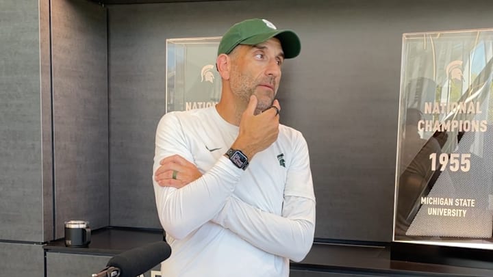 Michigan State defensive coordinator Joe Rossi talks to the media on Sept. 17, 2025. Michigan State defensive coordinator Joe Rossi talks to the media on Sept. 17, 2025.
