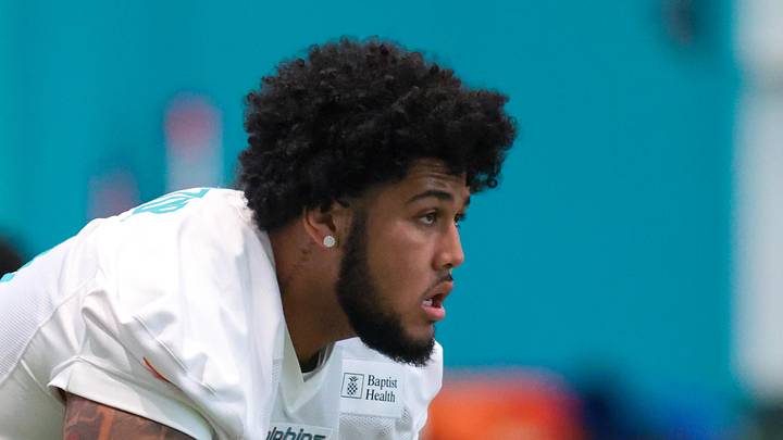 Miami Dolphins guard Kadyn Proctor Miami Dolphins guard Kadyn Proctor