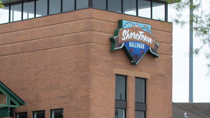 Philadelphia Phillies affiliates High-A Jersey Shore BlueClaws hosting Double-A Reading Fightin Phils for a charity game at ShoreTown Ballpark