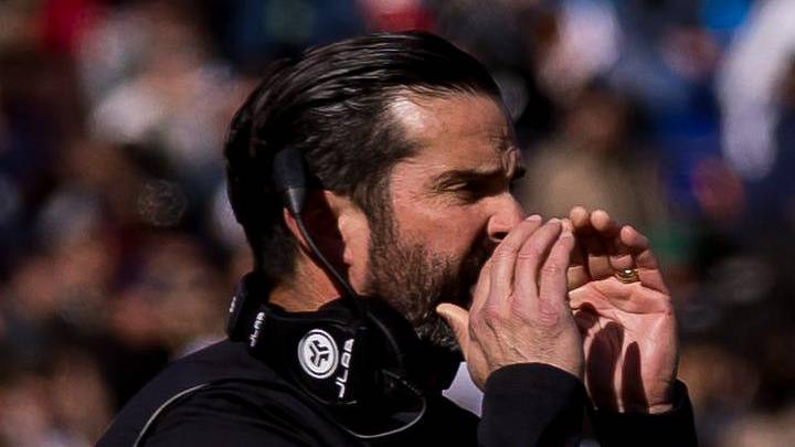 Manny Diaz, head football coach at Duke, shouts during the Tony the Tiger Sun Bowl against Arizona State at Sun Bowl Stadium in El Paso, Texas, on Wednesday, Dec. 31, 2025. Manny Diaz, head football coach at Duke, shouts during the Tony the Tiger Sun Bowl against Arizona State at Sun Bowl Stadium in El Paso, Texas, on Wednesday, Dec. 31, 2025.