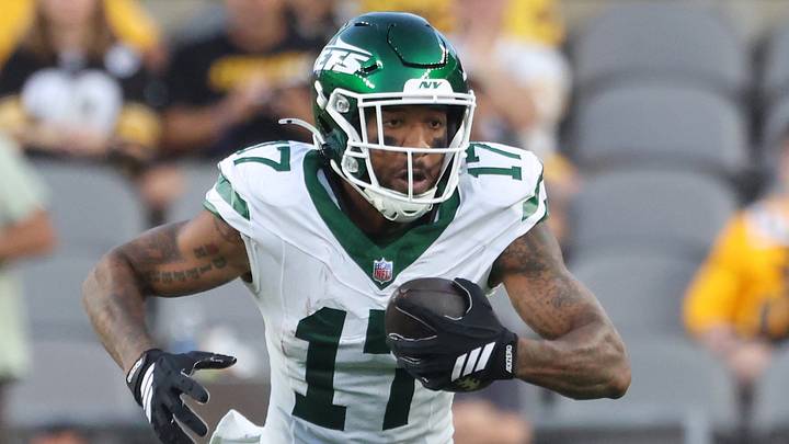 New York Jets wide receiver Tim Patrick New York Jets wide receiver Tim Patrick