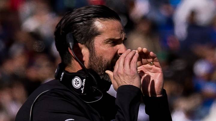 Manny Diaz, head football coach at Duke, shouts during the Tony the Tiger Sun Bowl against Arizona State at Sun Bowl Stadium in El Paso, Texas, on Wednesday, Dec. 31, 2025. Manny Diaz, head football coach at Duke, shouts during the Tony the Tiger Sun Bowl against Arizona State at Sun Bowl Stadium in El Paso, Texas, on Wednesday, Dec. 31, 2025.
