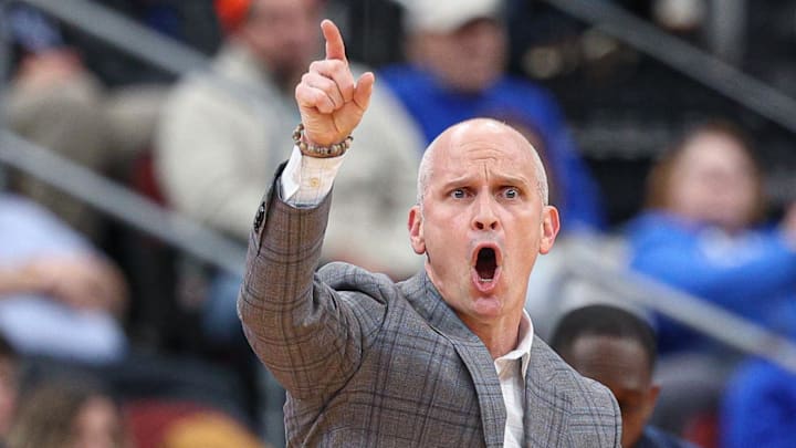 Jan 13, 2026; Newark, New Jersey, USA; UConn Huskies head coach Dan Hurley reacts during the first half against the Seton Hall Pirates at Prudential Center. Mandatory Credit: Vincent Carchietta-Imagn Images Jan 13, 2026; Newark, New Jersey, USA; UConn Huskies head coach Dan Hurley reacts during the first half against the Seton Hall Pirates at Prudential Center. Mandatory Credit: Vincent Carchietta-Imagn Images