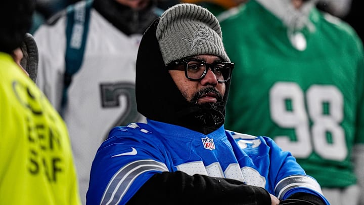 Detroit Lions fans watch the second half against Philadelphia Eagles.