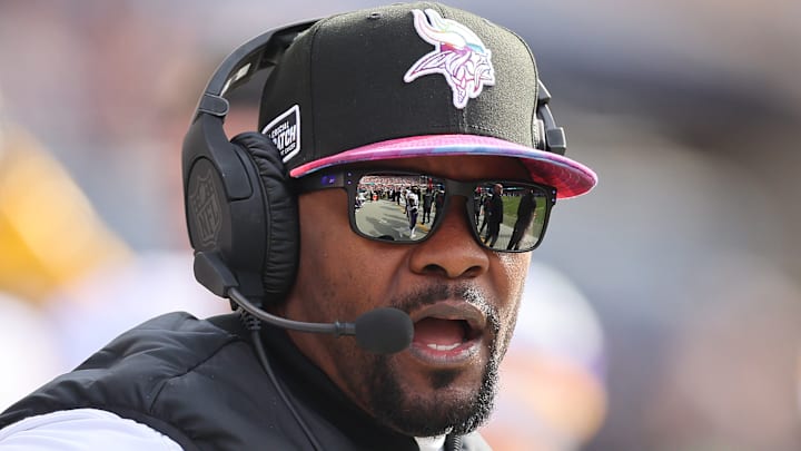 Minnesota Vikings defensive coordinator Brian Flores Minnesota Vikings defensive coordinator Brian Flores