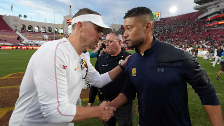 USC's Lincoln Riley and Notre Dame's Marcus Freeman