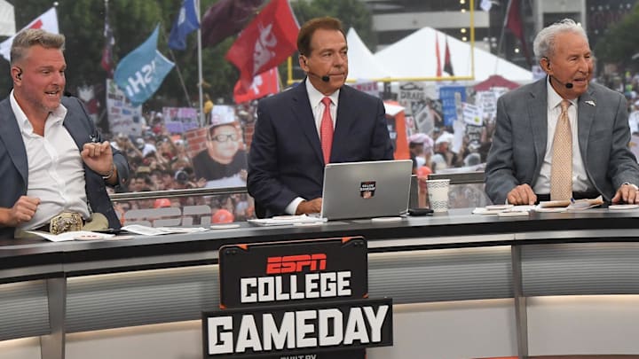 Saban joined ESPN's "College GameDay" show in 2024.