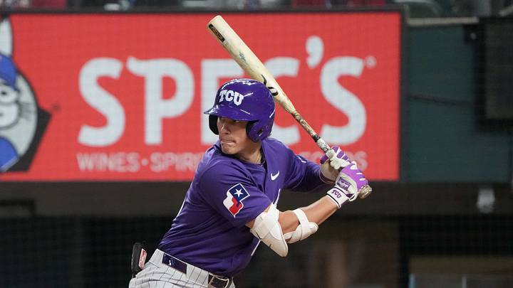 Feb 21, 2025; Arlington, TX, USA; TCU plays Michigan during the Amegy Bank College Baseball Series presented by Kubota Weekend 2 at Globe Life Field. Mandatory Credit: Jim Cowsert-Imagn Images Feb 21, 2025; Arlington, TX, USA; TCU plays Michigan during the Amegy Bank College Baseball Series presented by Kubota Weekend 2 at Globe Life Field. Mandatory Credit: Jim Cowsert-Imagn Images