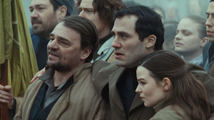 (L-R) Lezine (Thierry Godard), Dilan (Theo Costa Marini) and Enza (Alaïs Lawson) in Lucasfilm's Star Wars ANDOR Season 2, exclusively on Disney+. Photo courtesy of Lucasfilm. ©2025 Lucasfilm Ltd. & TM. All Rights Reserved.