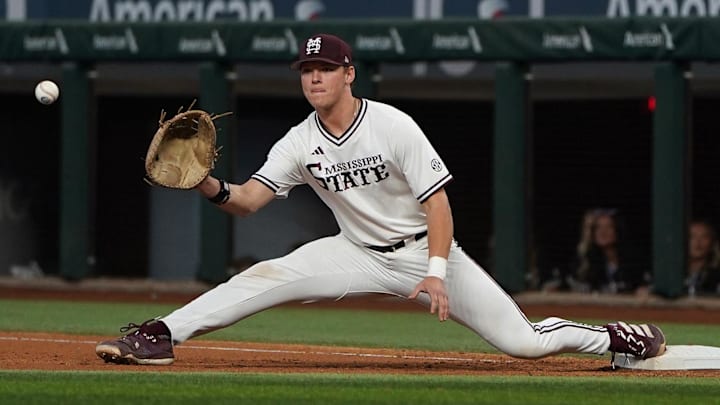 UCLA Bruins against Mississippi State Bulldogs during the Amegy Bank College Baseball Series at Globe Life Field.