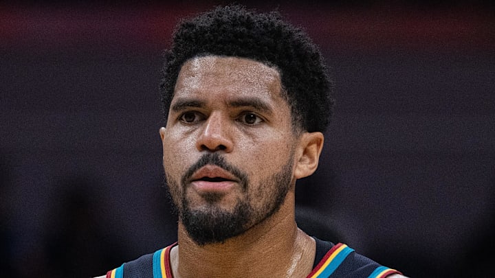 Nov 24, 2025; Indianapolis, Indiana, USA; sDetroit Pistons forward Tobias Harris (12) in the first half against the Indiana Pacers at Gainbridge Fieldhouse. Mandatory Credit: Trevor Ruszkowski-Imagn Images
