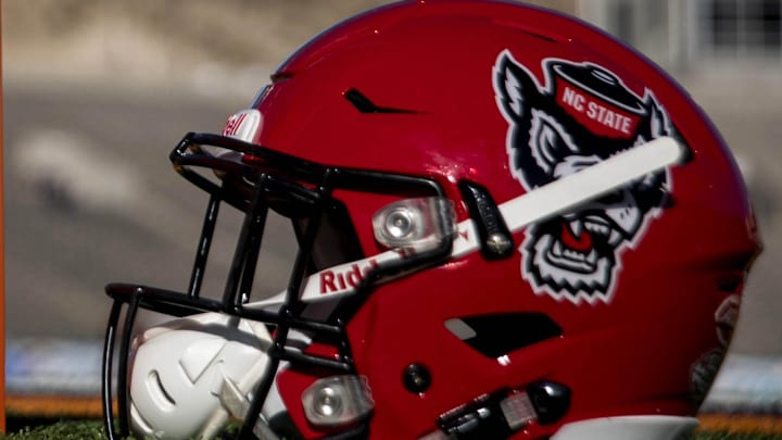 Dec 29, 2017; El Paso, TX, United States; General view of the helmets of the Arizona State Sun Devils and the North Carolina State Wolfpack before the 2017 Sun Bowl at Sun Bowl Stadium. Mandatory Credit: Ivan Pierre Aguirre-Imagn Images Dec 29, 2017; El Paso, TX, United States; General view of the helmets of the Arizona State Sun Devils and the North Carolina State Wolfpack before the 2017 Sun Bowl at Sun Bowl Stadium. Mandatory Credit: Ivan Pierre Aguirre-Imagn Images