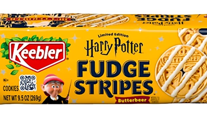 Keebler's Limited-Edition Harry Potter Butterbeer Fudges Stripes Cookies