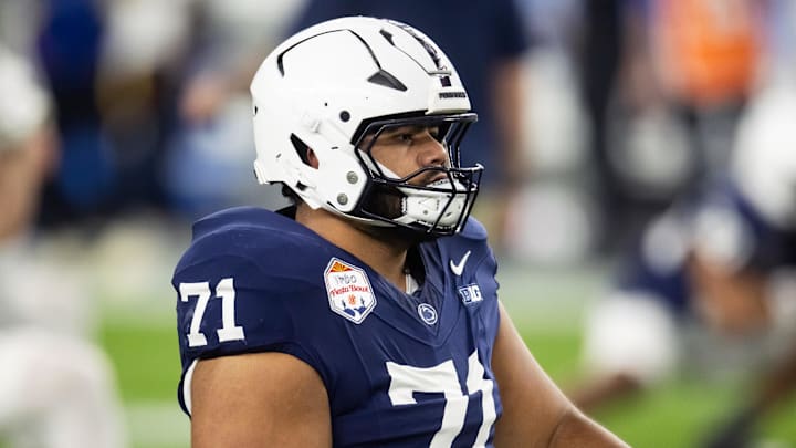 Penn State Nittany Lions offensive lineman Olaivavega Ioane