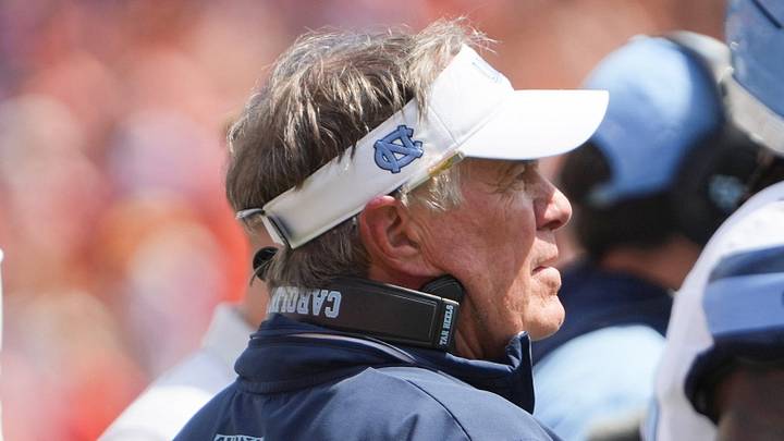 University of North Carolina Head Coach Bill Belichick during the second quarter at Memorial Stadium in Clemson, S.C. Saturday, September 19, 2026. University of North Carolina Head Coach Bill Belichick during the second quarter at Memorial Stadium in Clemson, S.C. Saturday, September 19, 2026.