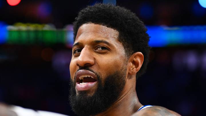 Dec 20, 2024; Philadelphia, Pennsylvania, USA; Philadelphia 76ers forward Paul George (8) reacts with Charlotte Hornets forward Moussa Diabate (14) after the game at Wells Fargo Center. Mandatory Credit: Kyle Ross-Imagn Images Dec 20, 2024; Philadelphia, Pennsylvania, USA; Philadelphia 76ers forward Paul George (8) reacts with Charlotte Hornets forward Moussa Diabate (14) after the game at Wells Fargo Center. Mandatory Credit: Kyle Ross-Imagn Images