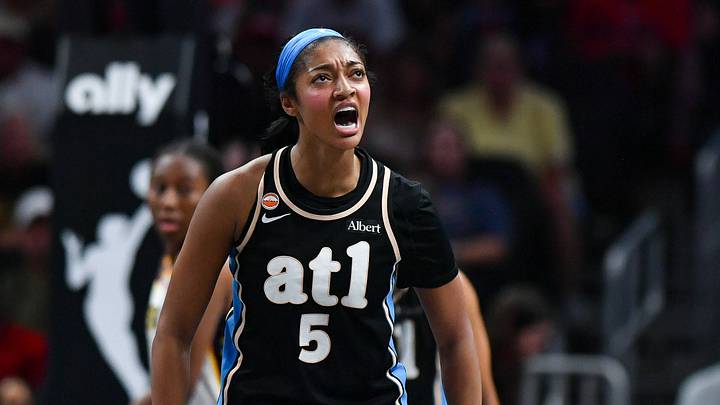 Angel Reese reacts during the game between the Indiana Fever and the Atlanta Dream on August 16th, 2026. Angel Reese reacts during the game between the Indiana Fever and the Atlanta Dream on August 16th, 2026.