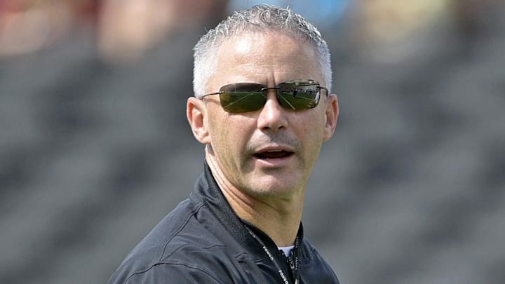 Sep 6, 2025; Tallahassee, Florida, USA; Florida State Seminoles head coach Mike Norvell before the game against the East Texas A&M Lions at Doak S. Campbell Stadium. Mandatory Credit: Melina Myers-Imagn Images